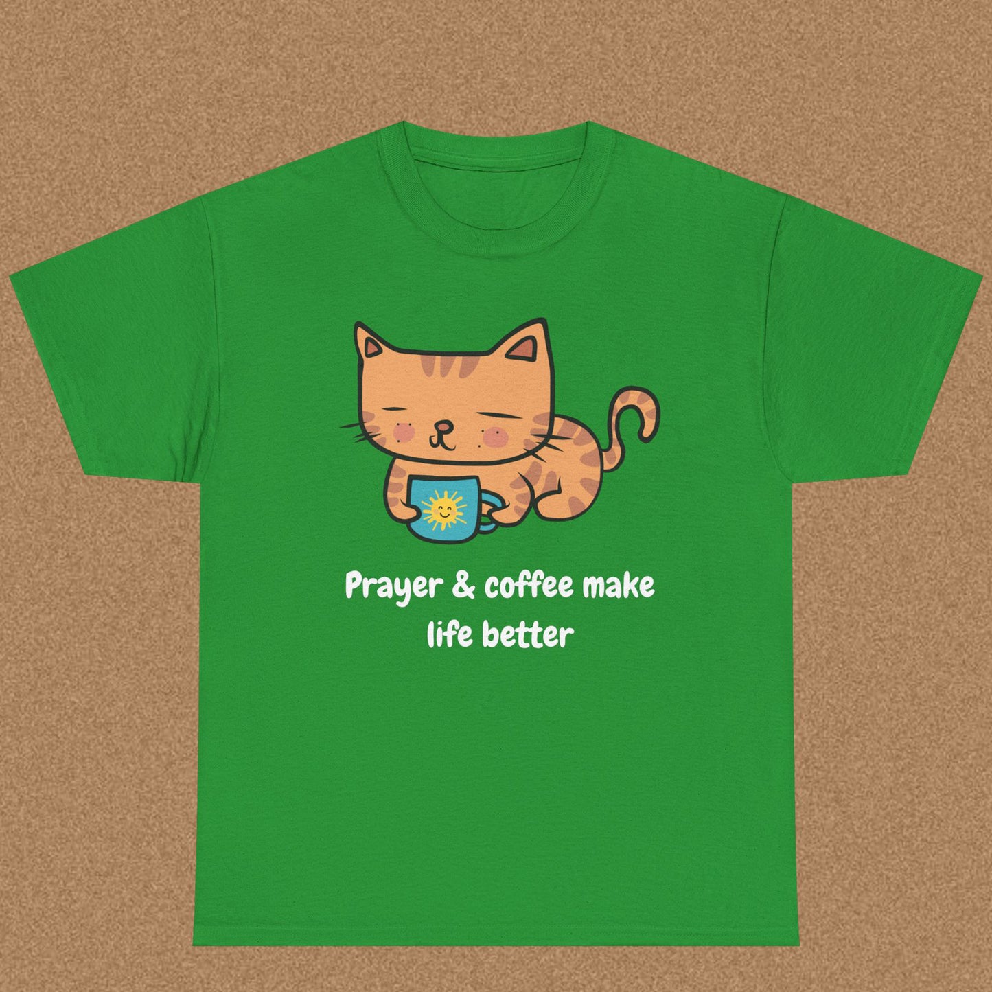 Prayer and Coffee Makes Life Better - Christian Graphic Tee | 1 Thessalonians 5:17
