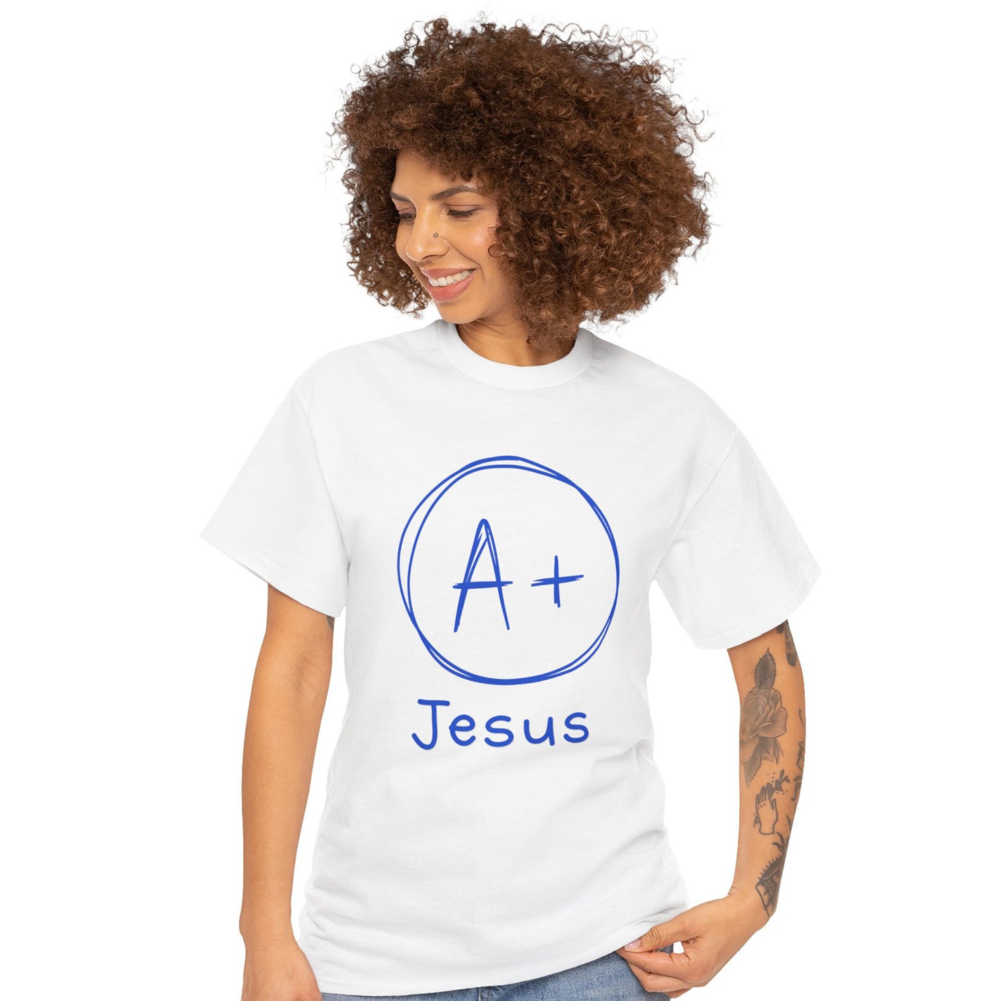A+ Jesus - Christian Graphic Tee | Philippians 2:10