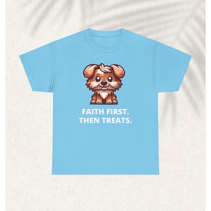 First Faith Then Fetch - Christian Graphic Tee | Hebrews 11:1
