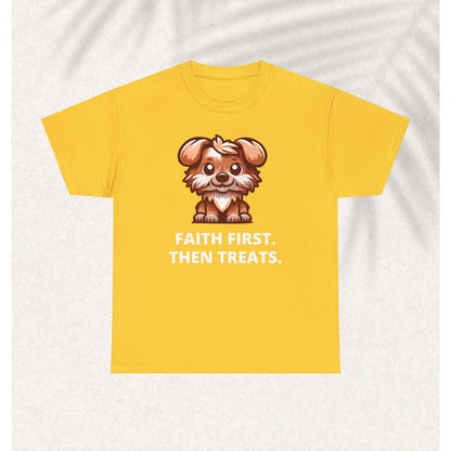First Faith Then Fetch - Christian Graphic Tee | Hebrews 11:1