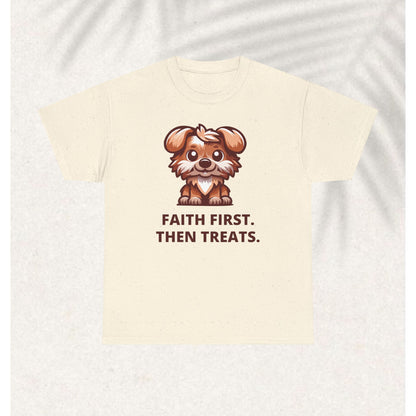 First Faith Then Fetch - Christian Graphic Tee | Hebrews 11:1