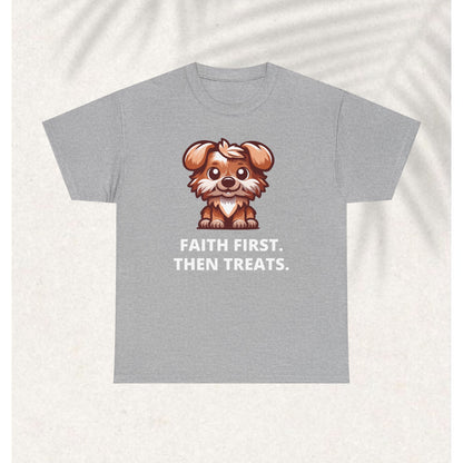 First Faith Then Fetch - Christian Graphic Tee | Hebrews 11:1