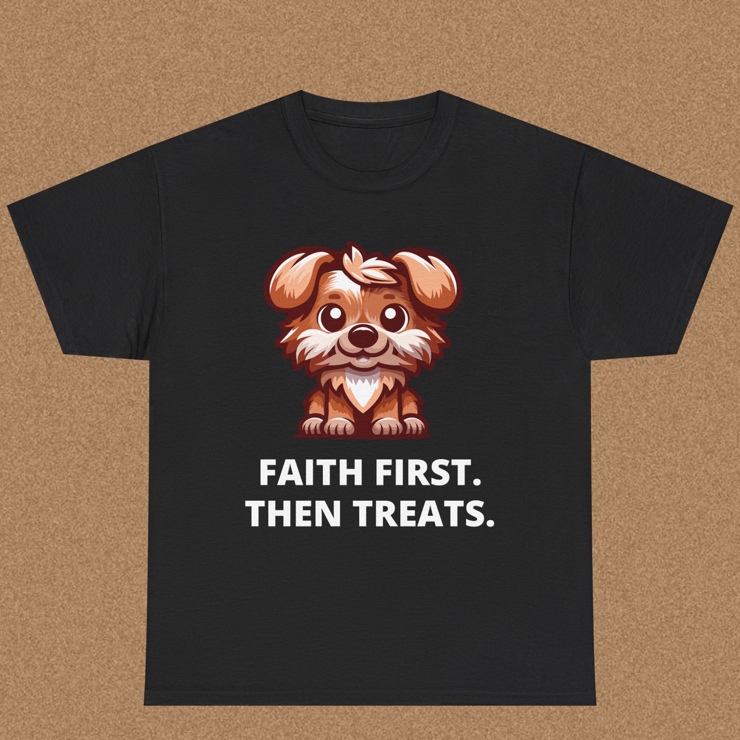 First Faith Then Fetch - Christian Graphic Tee | Hebrews 11:1