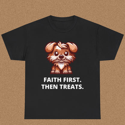 First Faith Then Fetch - Christian Graphic Tee | Hebrews 11:1
