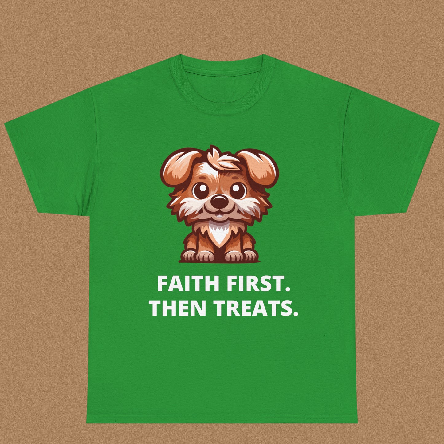 First Faith Then Fetch - Christian Graphic Tee | Hebrews 11:1