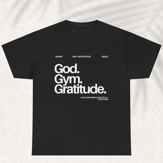 God gym gratitude T-shirt