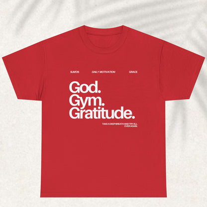 God gym gratitude T-shirt