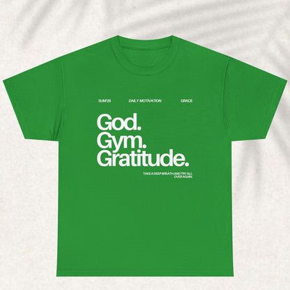 God gym gratitude T-shirt