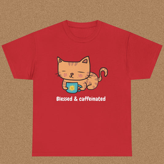 Blessed and Caffeinated - Christian Graphic Tee | Numbers 6:24-26