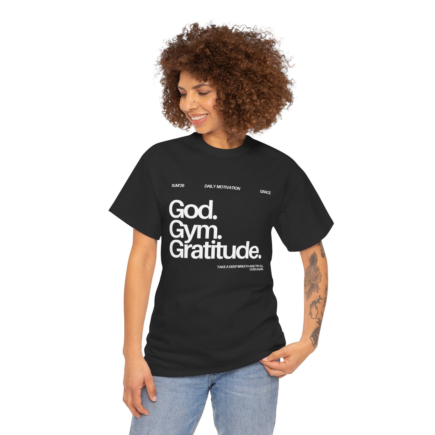 God gym gratitude T-shirt