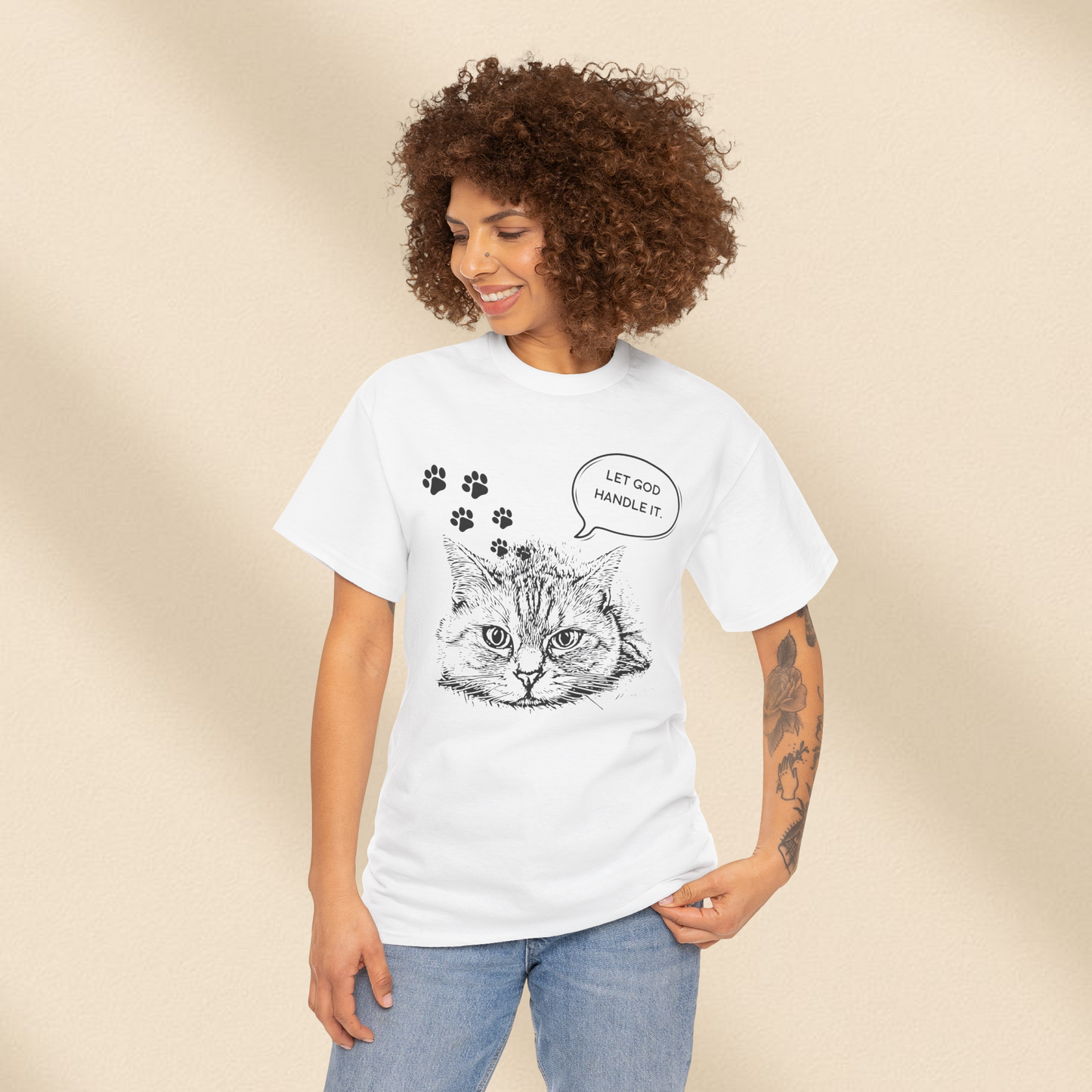 Let God handle it  - Christian Graphic Tee