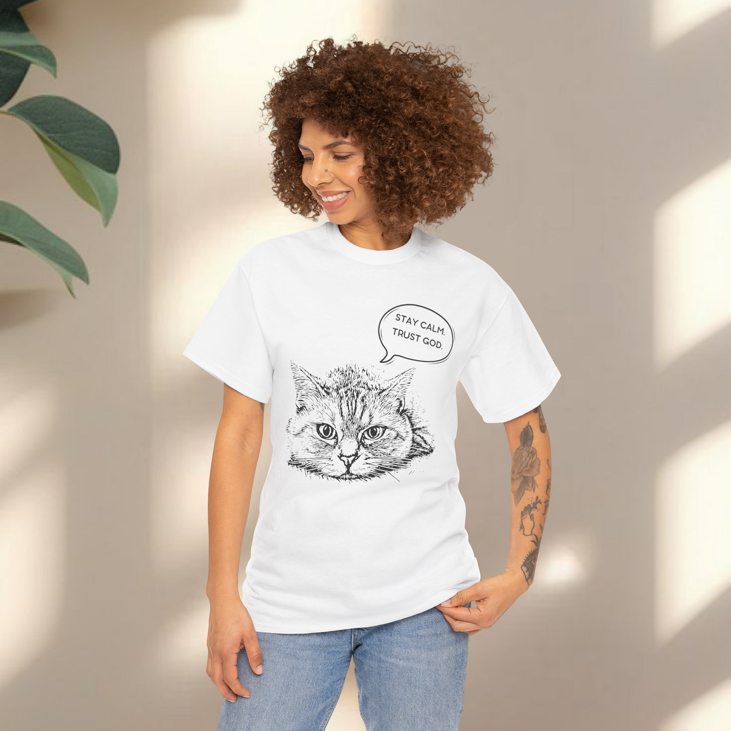 Stay calm trust God  - Christian Graphic Tee