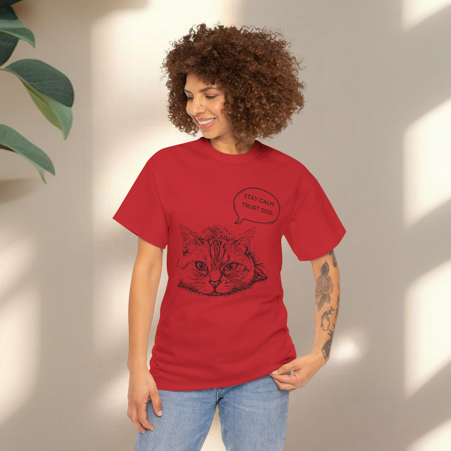 Stay calm trust God  - Christian Graphic Tee