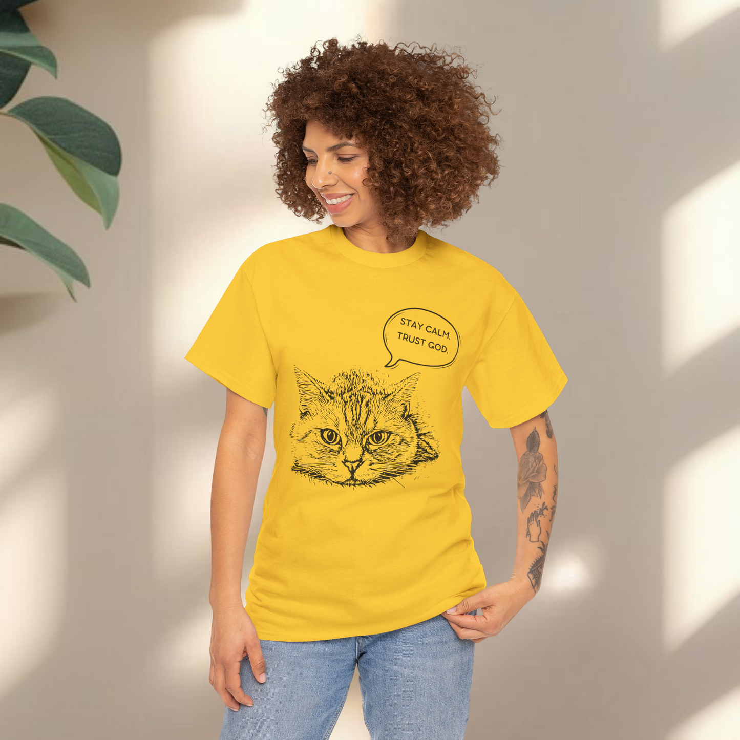 Stay calm trust God  - Christian Graphic Tee