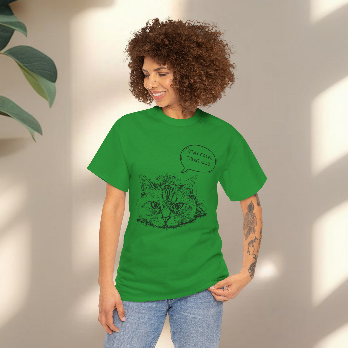 Stay calm trust God  - Christian Graphic Tee