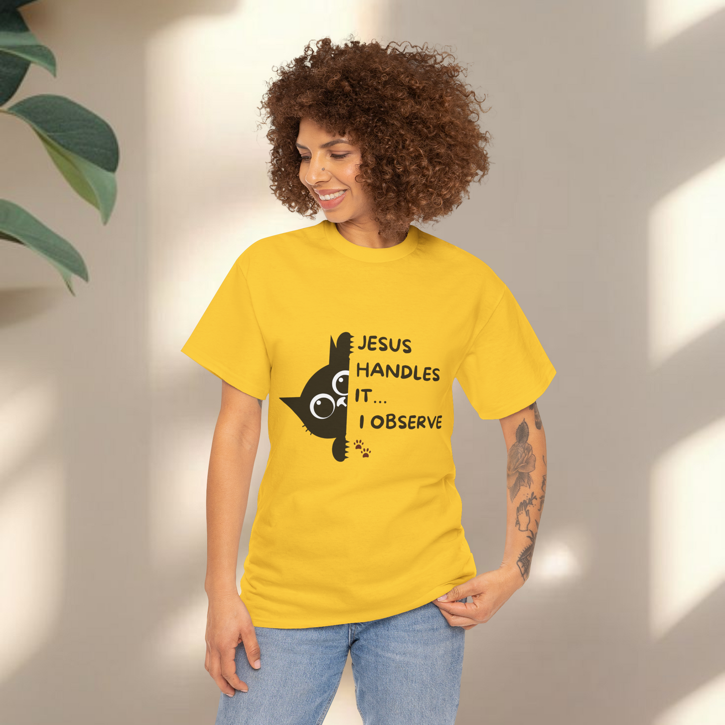Jesus handles it I observe  - Christian Graphic Tee