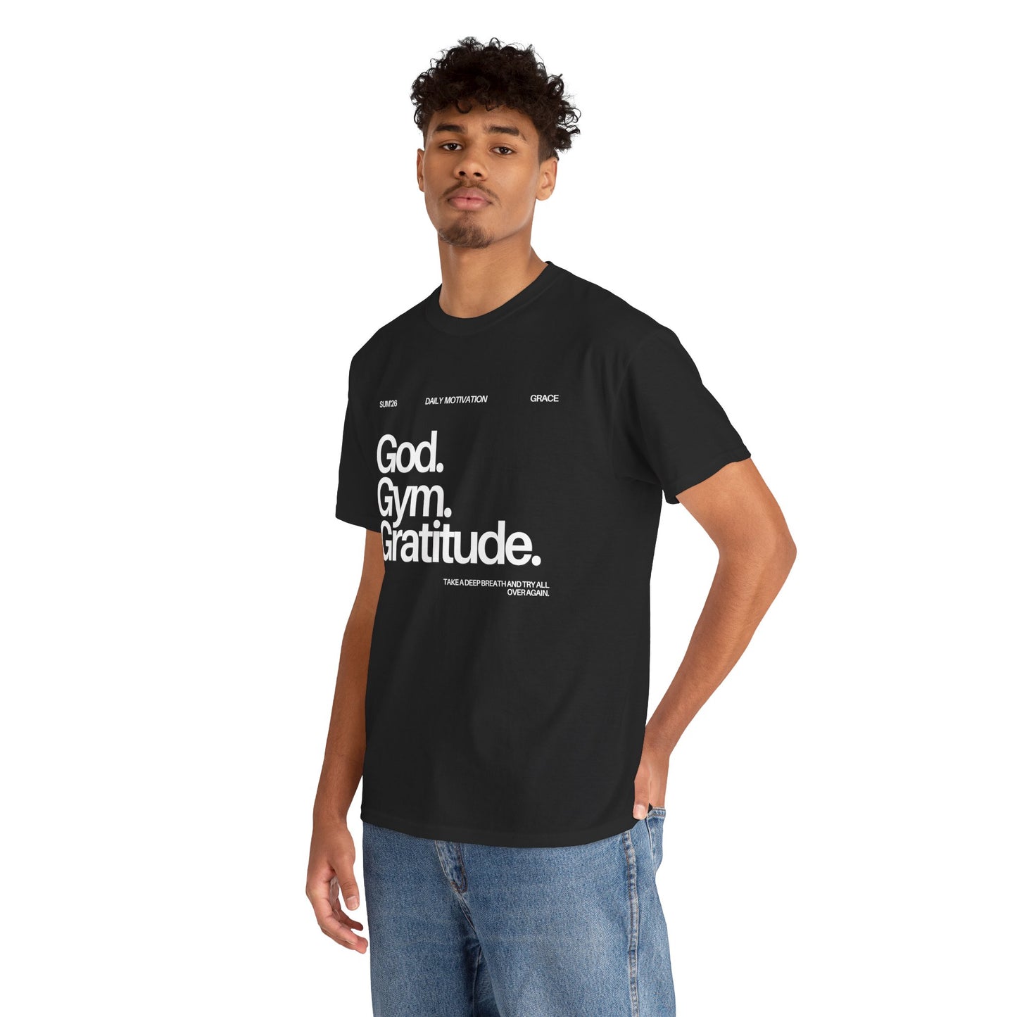 God gym gratitude T-shirt