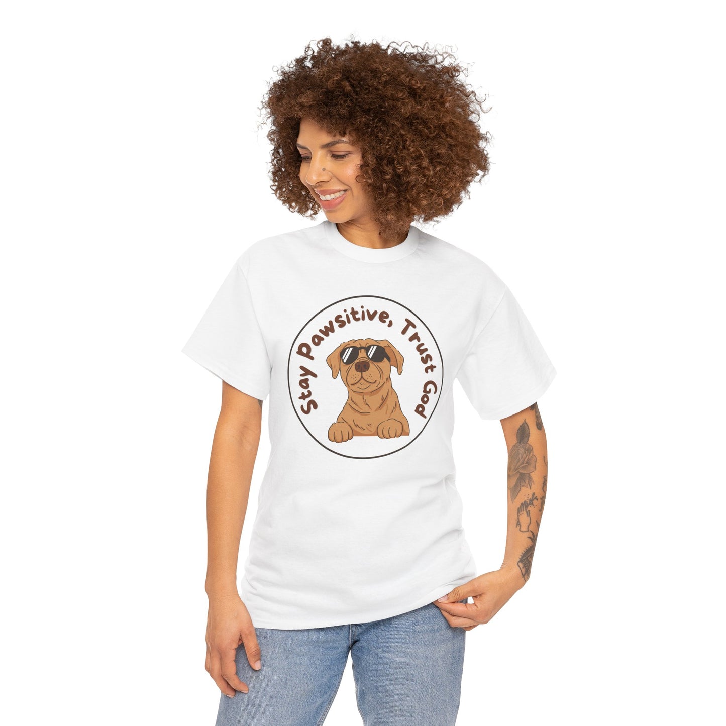 Stay pawsitive trust God T-shirt