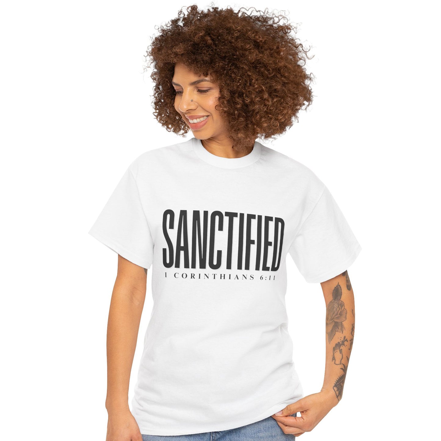 Santified - Faith Statement Tee | 1 Corinthians 6:11